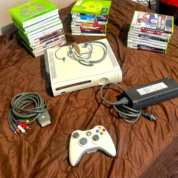 Xbox 360 console and game bundle for sale